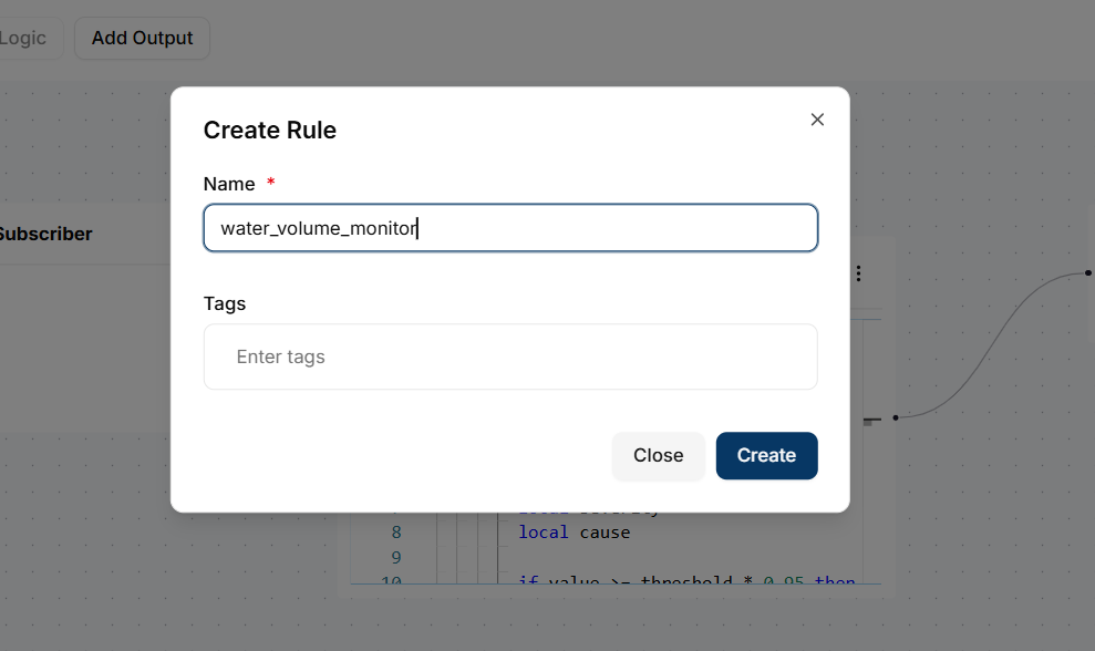 Create alarm rule
