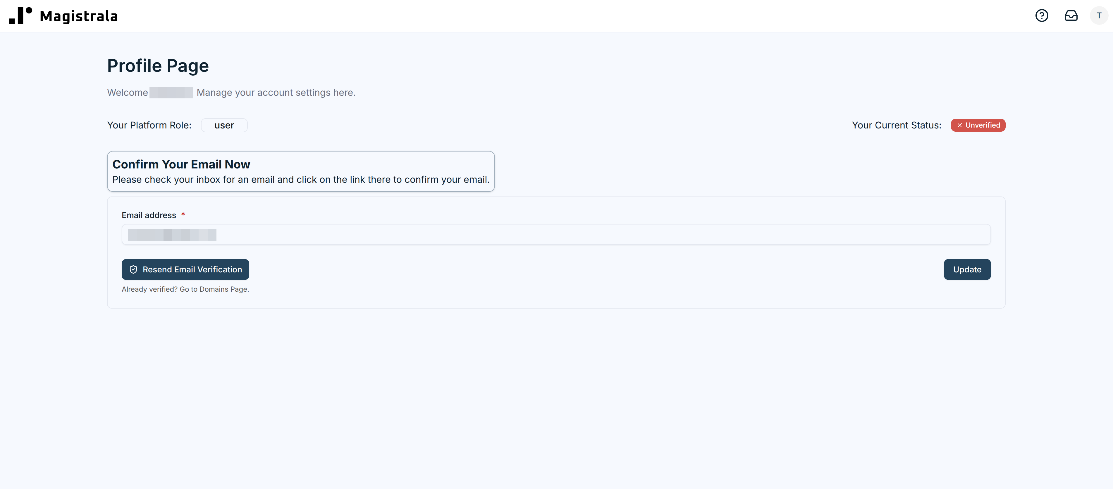Email Verification Page